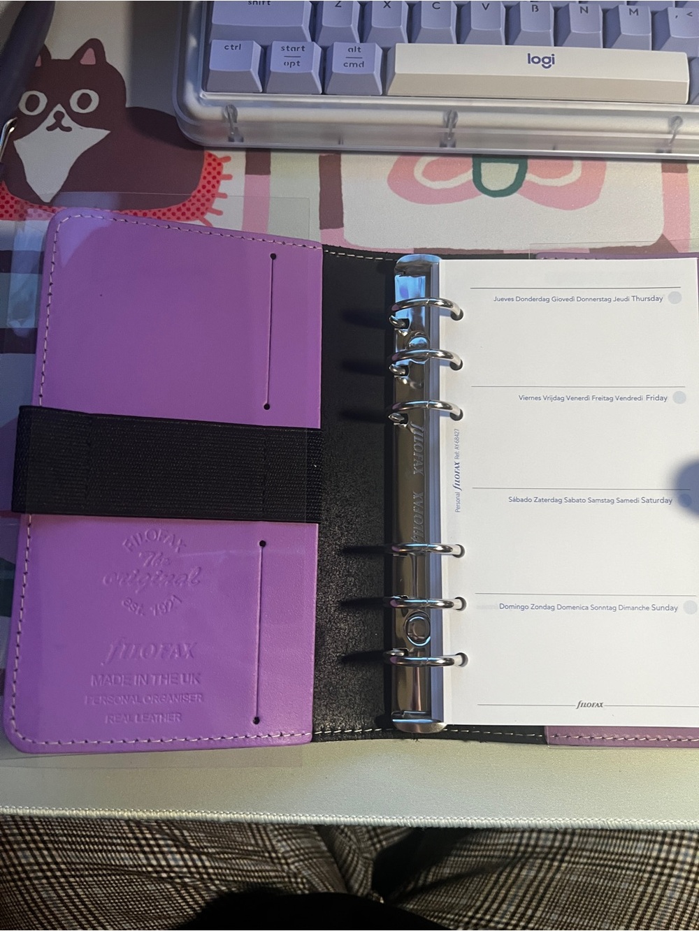 filoFAX purple personal organiser with snap tab - Picture 3 of 4